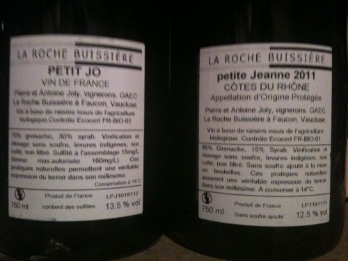 domaine de la roche buissière,petite jeanne,cotes du rhône